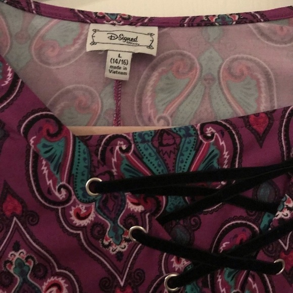 Girls’ Long Sleeve Print Dress - Picture 2 of 3